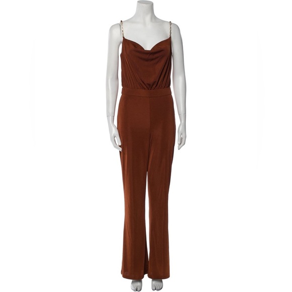 NWT - Jason Wu Emmett Burnt Orange Rhinestone Jumpsuit - Size XS - Picture 1 of 5